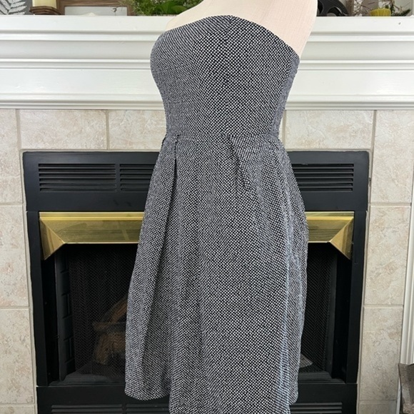 J.Crew Fit and Flare Strapless Mini Dress with Tight Spots Pattern - Picture 5 of 12